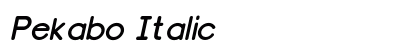 Pekabo Italic Preview