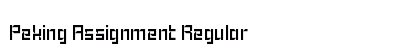 Peking Assignment Regular font free download