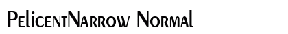 PelicentNarrow Normal font free download