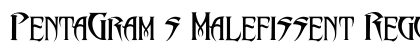 PentaGram?s Malefissent Regular Font PentaGram?s Malefissent Regular Font Preview