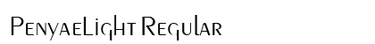 PenyaeLight Regular font free download