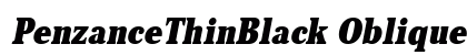 PenzanceThinBlack Oblique Preview