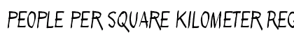 People per square kilometer Regular font free download