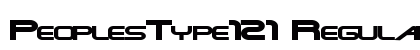 PeoplesType121 Regular font free download