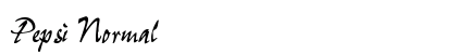 Pepsi Normal Font Preview