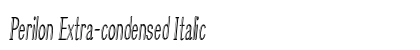 Perilon Extra-condensed Italic Preview