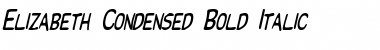 Elizabeth-Condensed Bold Italic Font