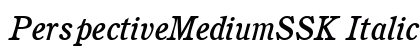 PerspectiveMediumSSK Italic Font Preview