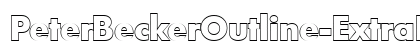 PeterBeckerOutline-ExtraBold Regular Font PeterBeckerOutline-ExtraBold Regular Font Preview