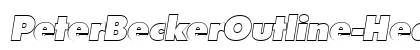 PeterBeckerOutline-Heavy Italic Preview