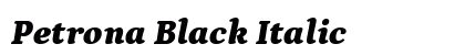Petrona Black Italic preview Petrona Black Italic preview
