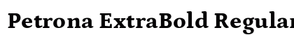 Petrona ExtraBold Regular font free download