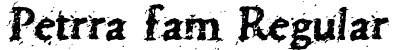 Petrra fam Regular font free download