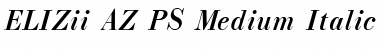 ELIZii_A.Z_PS Medium-Italic Font