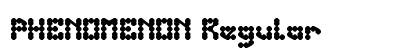 PHENOMENON Regular font free download