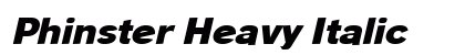 Phinster Heavy Italic Font Preview