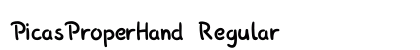 PicasProperHand Regular font free download