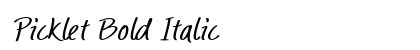 Picklet Bold Italic Preview