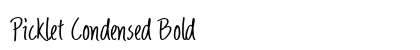 Picklet Condensed Bold Preview