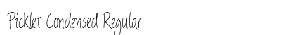 Picklet Condensed Regular Preview