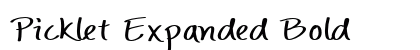 Picklet Expanded Bold Preview