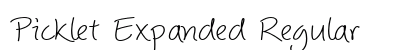 Picklet Expanded Regular font free download