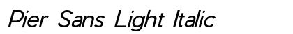 Pier Sans Light Italic preview