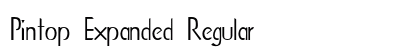Pintop Expanded Regular font free download