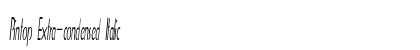 Pintop Extra-condensed Italic Preview
