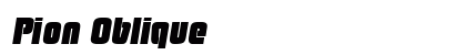 Pion Oblique font free download