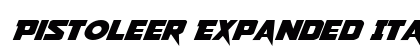 Pistoleer Expanded Italic Expanded Italic preview