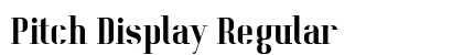 Pitch Display Regular font free download
