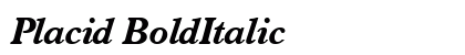 Placid BoldItalic Preview