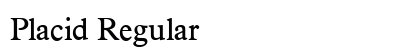Placid Regular font free download