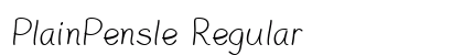 PlainPensle Regular font free download