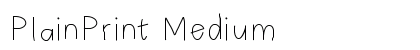 PlainPrint Medium font free download