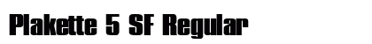 Plakette 5 SF Regular font free download