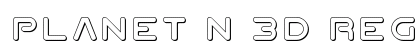 Planet N 3D Regular Font Preview
