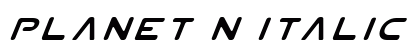 Planet N Italic font free download
