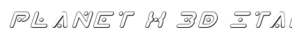 Planet X 3D Italic Italic font free download