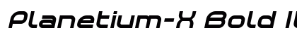 Planetium-X Bold Italic Demo Regular