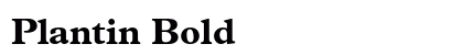 Plantin Bold Preview