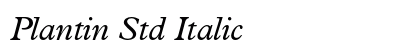 Plantin Std Italic Preview