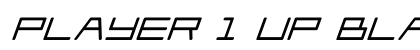 Player 1 Up Black Italic Black Italic Font Preview