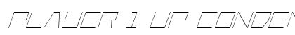 Player 1 Up Condensed Italic Condensed Italic font free download