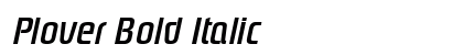 Plover Bold Italic Preview