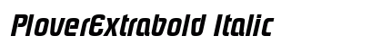 PloverExtrabold Italic Preview