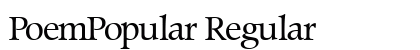 PoemPopular Regular preview PoemPopular Regular preview