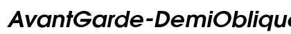 AvantGarde-DemiOblique Regular Font AvantGarde-DemiOblique Regular Font Preview