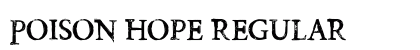 Poison Hope Regular font free download